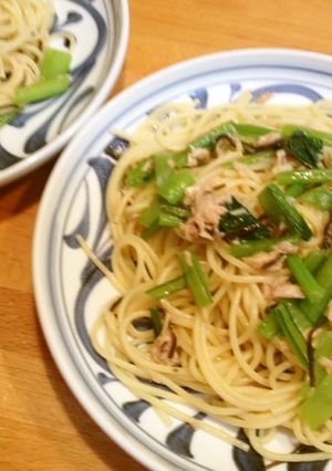 小松菜とシーチキンのパスタ-レシピのメイン写真