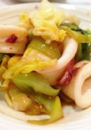 いかとキャベツのピリ辛炒め-レシピのメイン写真