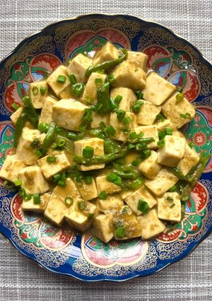 獅子唐と青唐辛子の翡翠麻婆豆腐-レシピのメイン写真