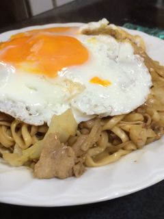 インスタントde焼きうどん-レシピのメイン写真