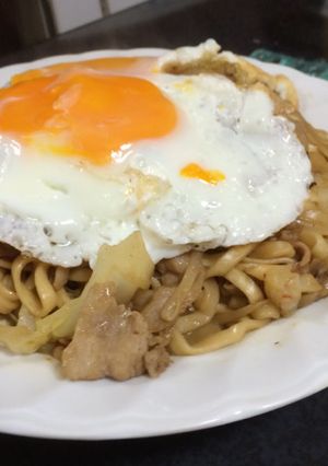 インスタントde焼きうどん-レシピのメイン写真