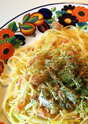 バターが決め手!塩鮭変身コクうまパスタ-レシピのメイン写真