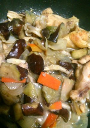 手羽元と野菜のグリーンカレー炒め-レシピのメイン写真