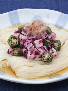 オクラと長芋のネバネバそうめん-レシピのメイン写真
