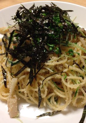 タケノコと舞茸の明太子パスタ。-レシピのメイン写真