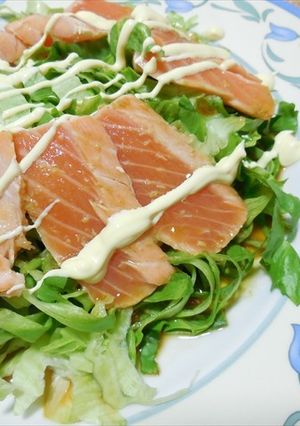 炙りサーモン　わさびソース　どすぇ-レシピのメイン写真
