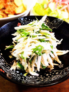大根と水菜のタラマヨサラダ-レシピのメイン写真