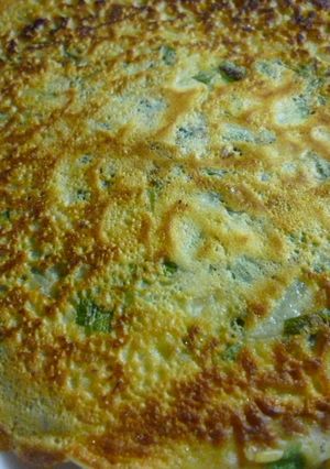 カリモチ♪にらと玉ねぎのお焼き-レシピのメイン写真