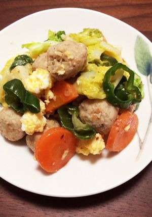 ふんわりたまごと春野菜の炒め物-レシピのメイン写真