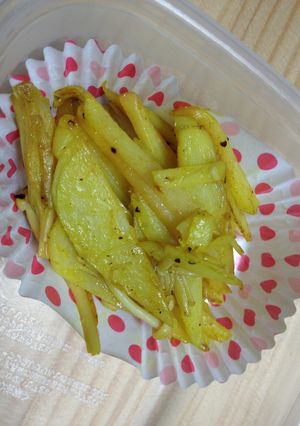 弁当簡単じゃがいもエノキのガーリック炒め-レシピのメイン写真