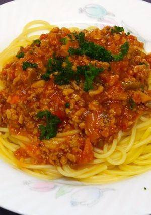 野菜の旨みをプラスしたミートソース-レシピのメイン写真
