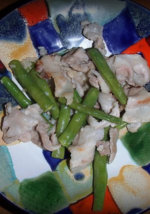 いんげんと豚肉の塩麹炒め-レシピのメイン写真