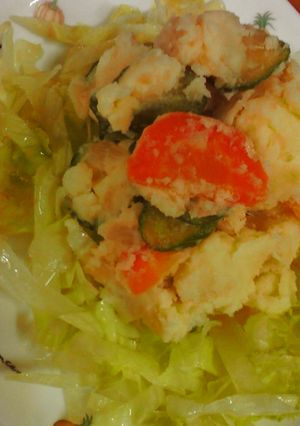 ポテトサラダ+らっきょうリメイク-レシピのメイン写真