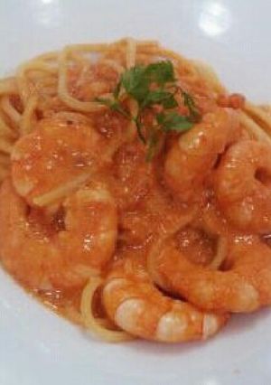 えびプリ☆トマトクリームパスタ-レシピのメイン写真