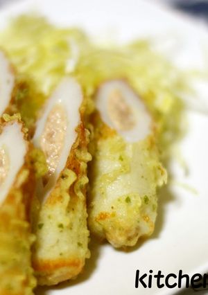 ツナマヨつめつめ竹輪の磯辺揚げ-レシピのメイン写真