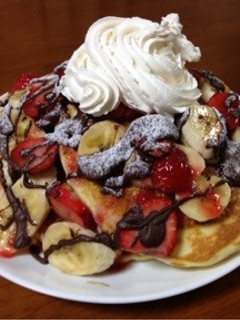 バナチョコいちごパンケーキ♡-レシピのメイン写真