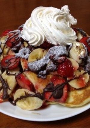 バナチョコいちごパンケーキ♡-レシピのメイン写真