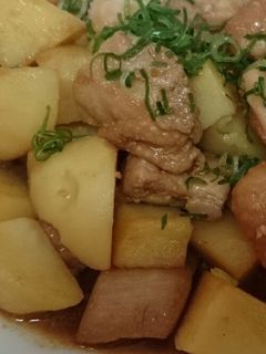 鶏肉とじゃがいもの柚子胡椒炒め-レシピのメイン写真