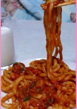 讃岐うどんでナポリタン~(手打ちうどん)-レシピのメイン写真
