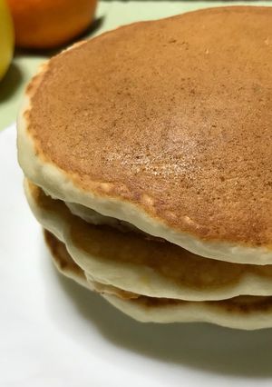 簡単もちもちホットケーキ♡卵なし牛乳なし-レシピのメイン写真