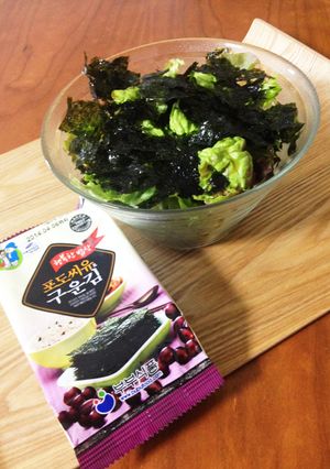 韓国のりでサラダ-レシピのメイン写真