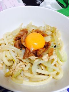 お吸い物のもとで簡単和風汁なしうどん-レシピのメイン写真