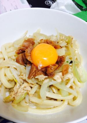 お吸い物のもとで簡単和風汁なしうどん-レシピのメイン写真