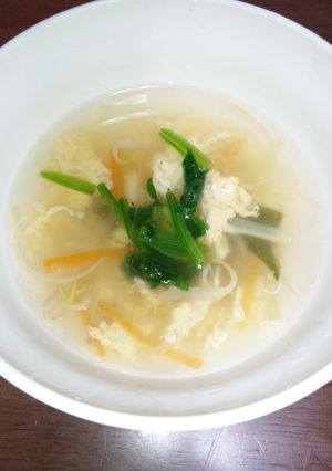 15分!残り野菜の卵中華風スープ-レシピのメイン写真