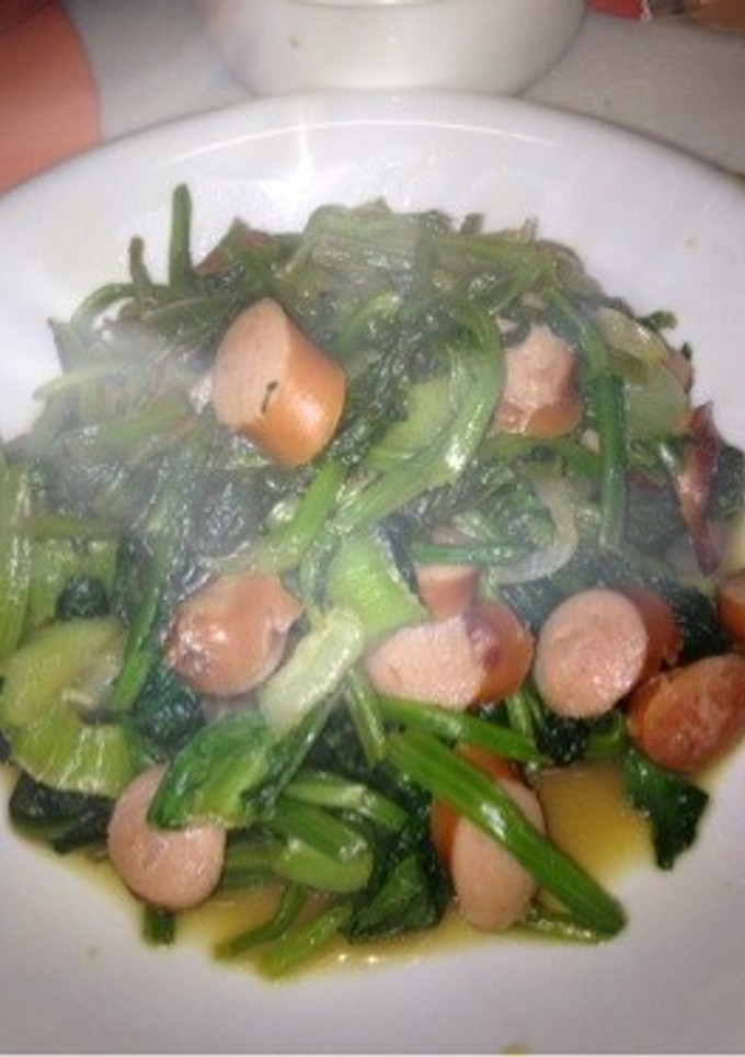 簡単時短料理！法蓮草青梗菜ウインナー炒め-レシピのメイン写真