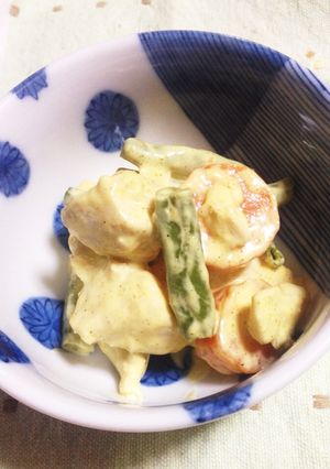 鶏ササミのマヨネーズカレー風味-レシピのメイン写真