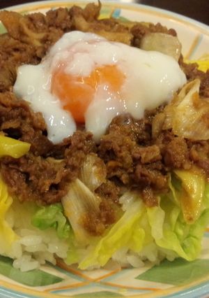 味噌ダレ牛肉とレンコンdeキレイに丼♪-レシピのメイン写真