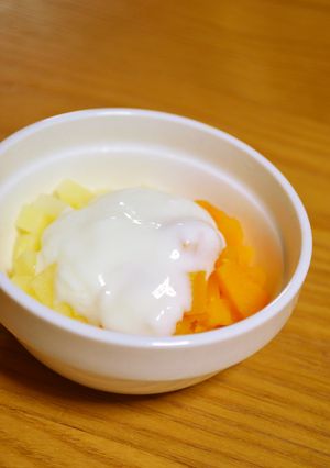 離乳食*中期～『野菜のヨーグルトサラダ』-レシピのメイン写真