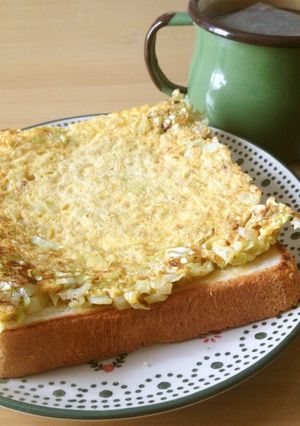 キャベツと卵のトースト-レシピのメイン写真