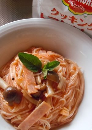 簡単クリームトマト風の素麺！？-レシピのメイン写真