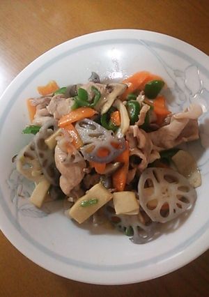 丸鶏がらスープの素で簡単れんこん料理-レシピのメイン写真
