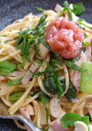 お醤油と梅干で簡単和風パスタ♪-レシピのメイン写真
