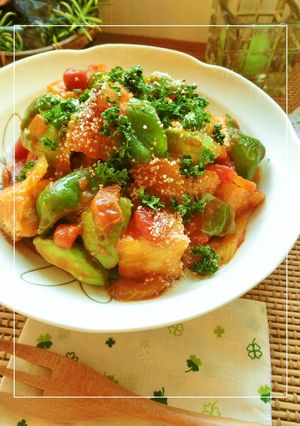 厚揚げ×アボカドのトマトソース炒め-レシピのメイン写真