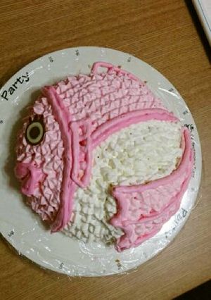 おめでたい日の鯛♪立体ケーキ♪-レシピのメイン写真