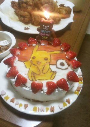 ピカチュウ☆デコケーキ-レシピのメイン写真
