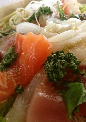 お刺身サラダ♪柚子胡椒風味-レシピのメイン写真