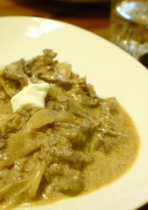 ケチャ＆ソースのビーフストロガノフ風-レシピのメイン写真