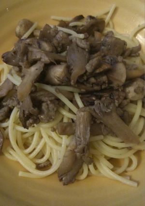 *キノコとひき肉のパスタ*-レシピのメイン写真