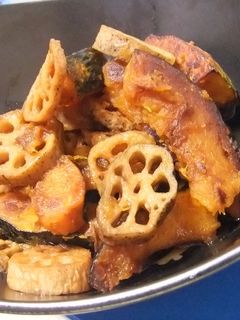 カボチャとレンコンの揚げ煮-レシピのメイン写真