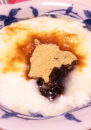 便秘解消確実！ホットヨーグルト小豆のせ♡-レシピのメイン写真