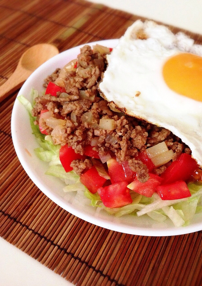 タコライス風♪ひき肉とトマトのさっぱり丼-レシピのメイン写真
