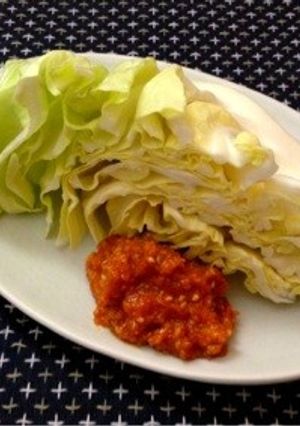春キャベツをにんにく味噌で-レシピのメイン写真