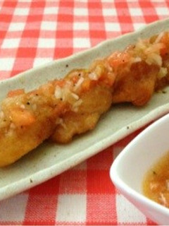 鶏唐揚げ☆トマト新玉ねぎソース-レシピのメイン写真