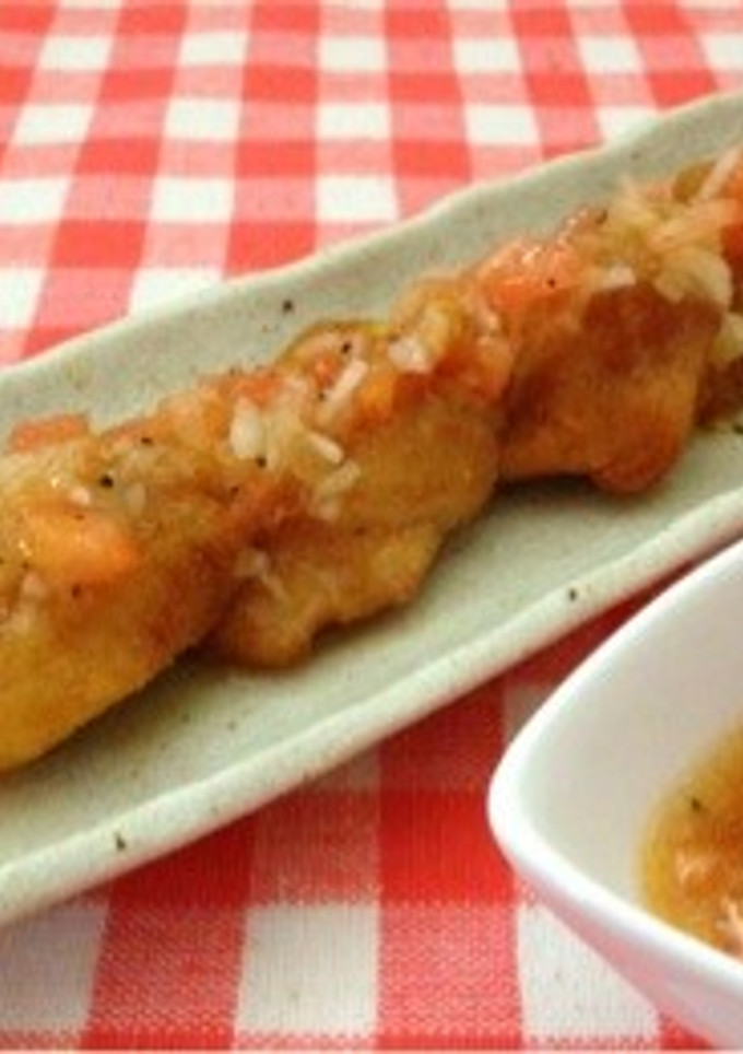 鶏唐揚げ☆トマト新玉ねぎソース-レシピのメイン写真