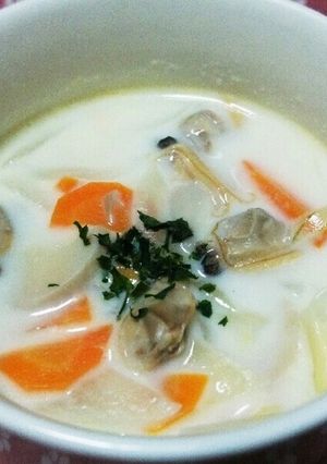 ～殻付きアサリ～でクラムチャウダー-レシピのメイン写真