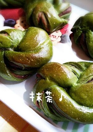 くるくる♪抹茶あんぱん(*^^*)-レシピのメイン写真